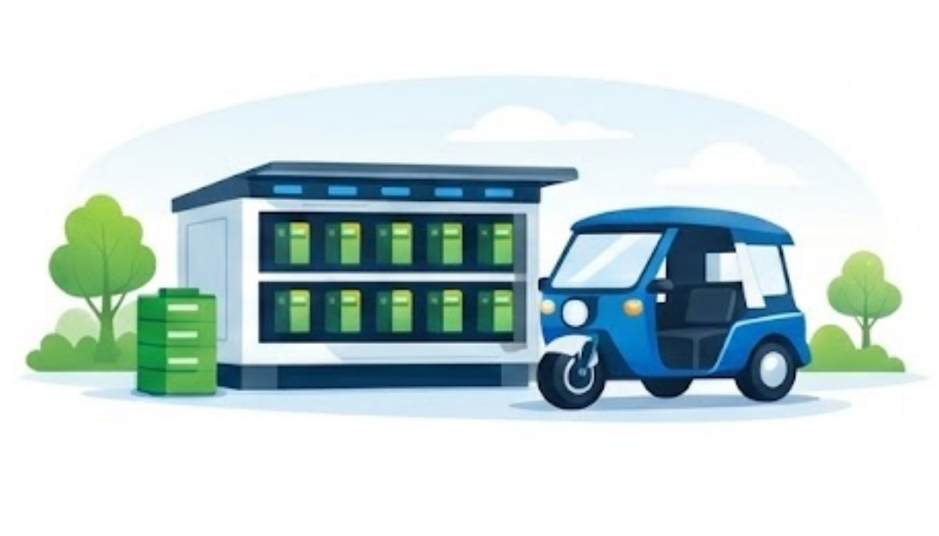 Battery Swapping Illustration